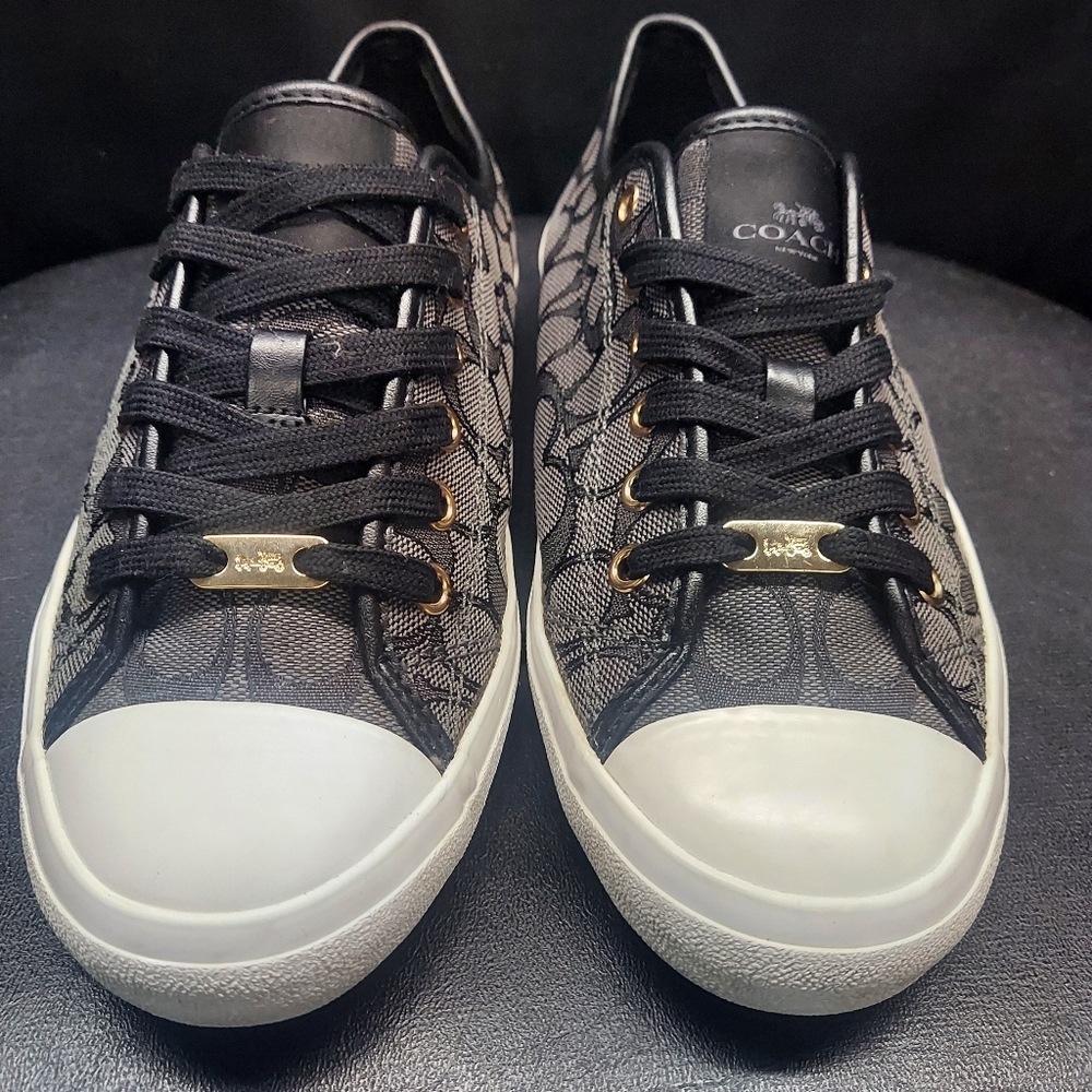 *WEEKEND SALE COACH Empire Signature Canvas Sneakers Women's Size 9 - Picture 2 of 8